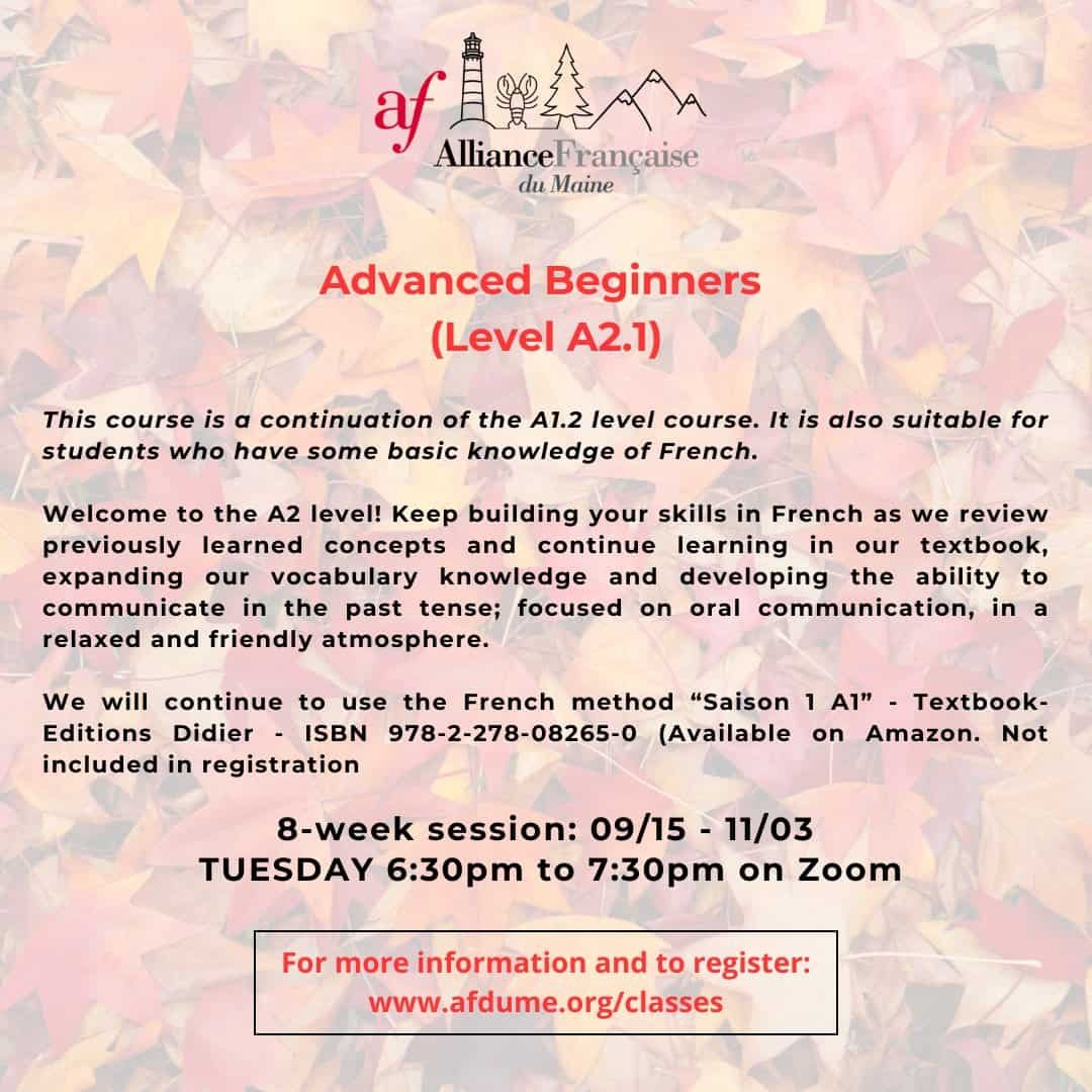 Featured image for “Advanced Beginners (A2.1)”