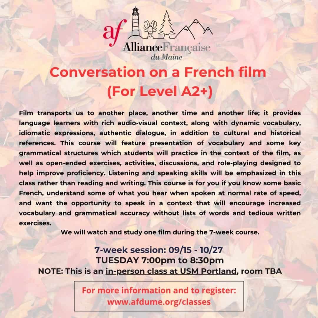 Featured image for “Conversation on a French Film (A2 +)”