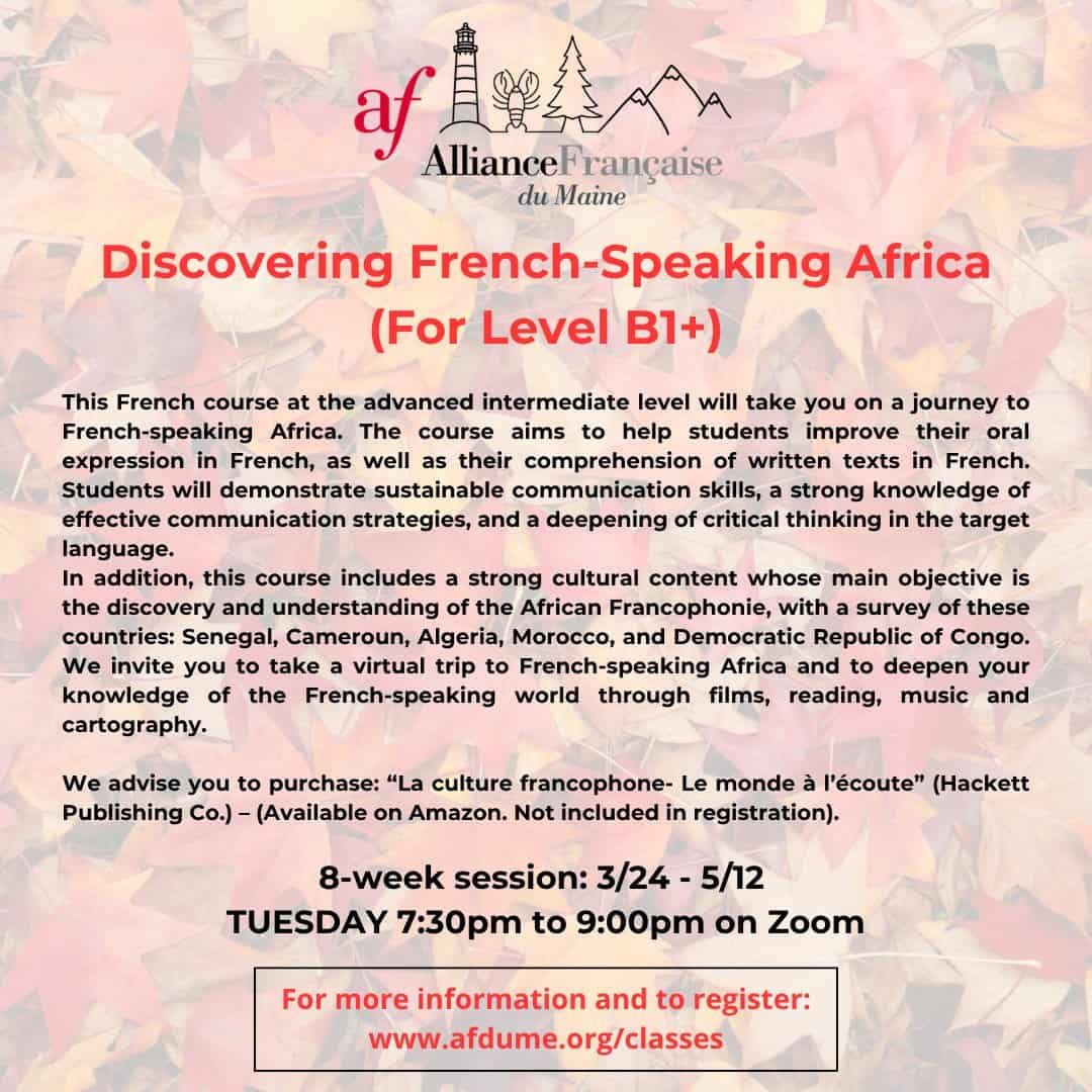 Featured image for “Discovering French-Speaking Africa (B1+)”